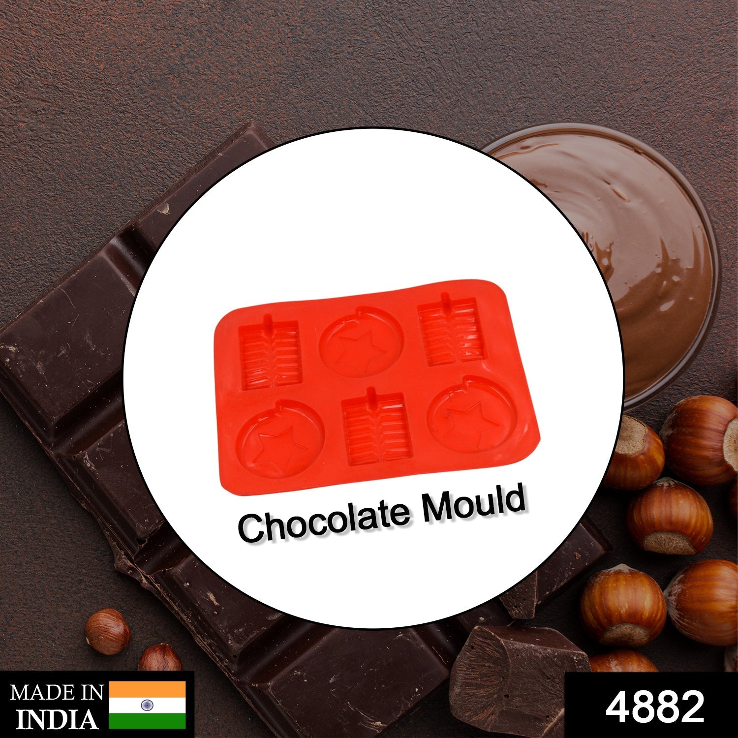 4882 6cavity Chocolate Mould Tray | Cake Baking Mold | Flexible Silicon Ice Cupcake Making Tools 4882 6cavity Chocolate Mould Tray | Cake Baking Mold | Flexible Silicon Ice Cupcake Making Tools